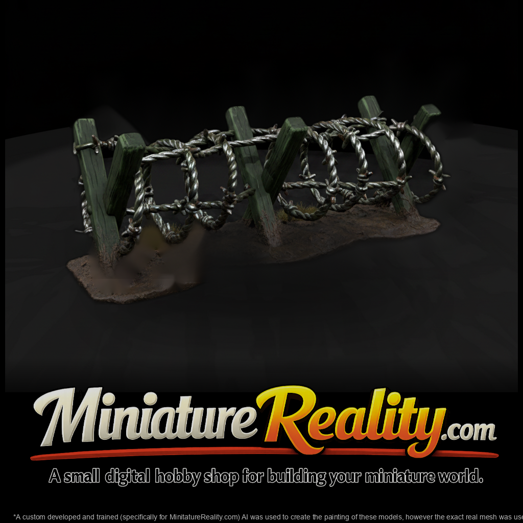 Thick Barbed Wire Post Set