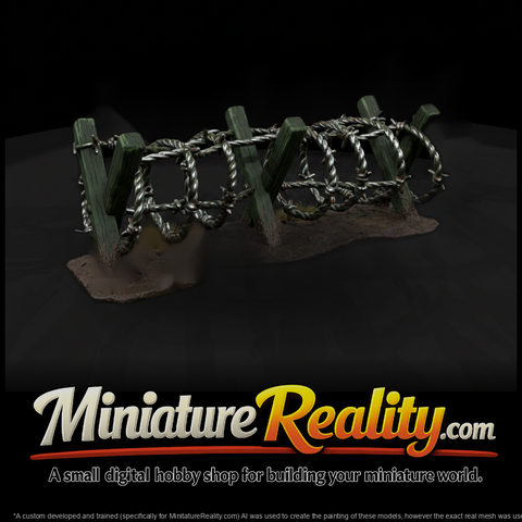 Thick Barbed Wire Post Set