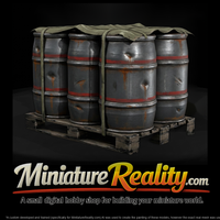 Industrial Drum Pallet Cargo miniature, three-quarter view — thumbnail 2