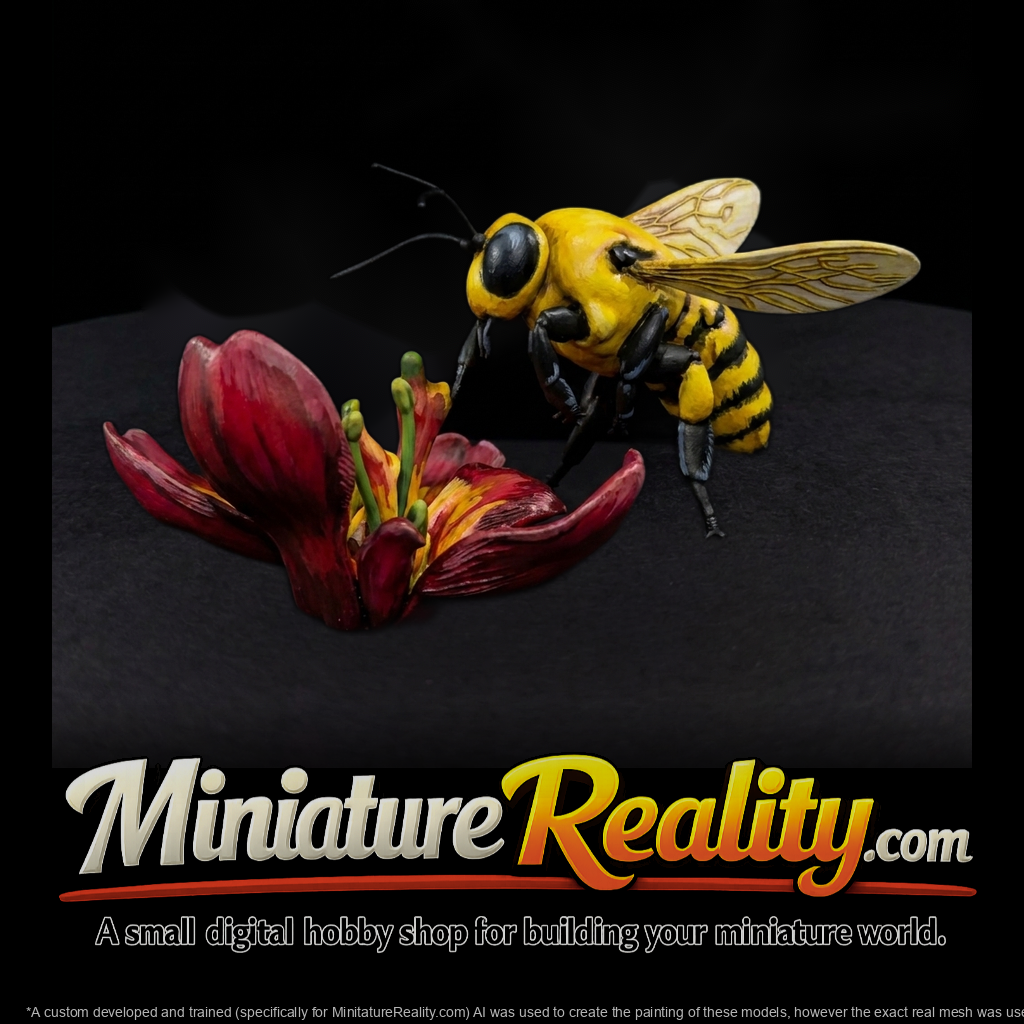 stylized-bee-flower-miniature-sculpture-diorama-accent-865999