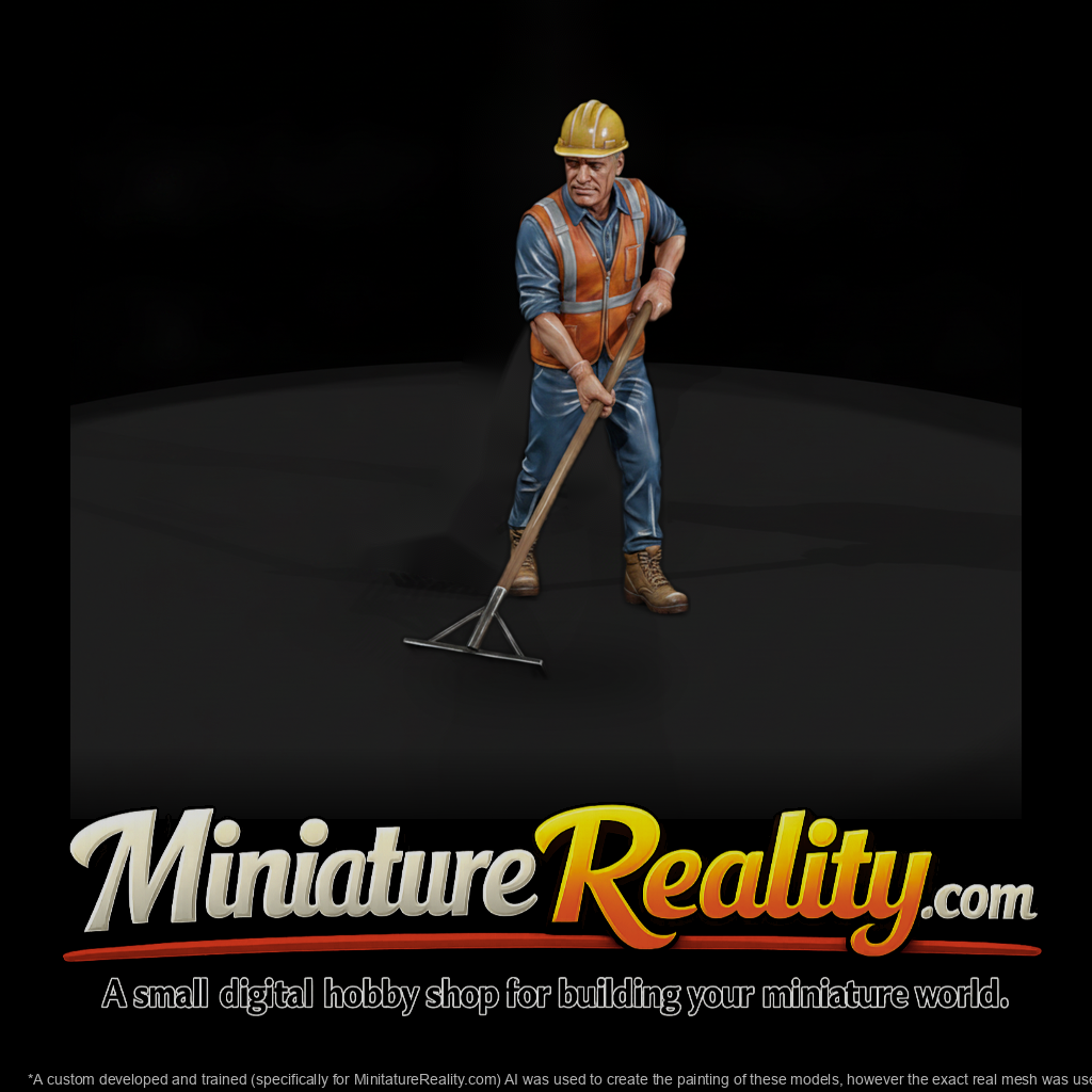 Asphalt Raker Road Worker