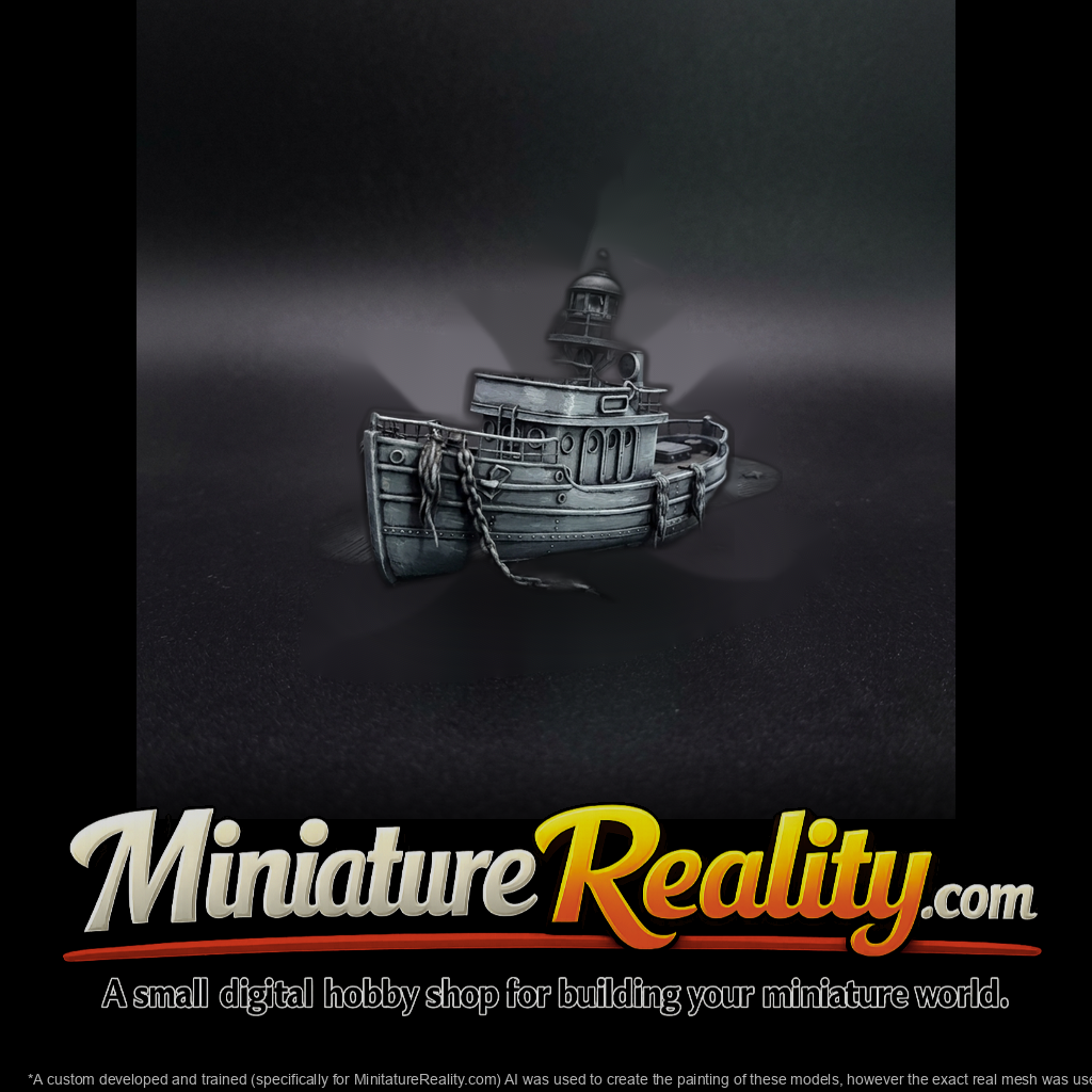 Stylized Beached Lightship Trawler