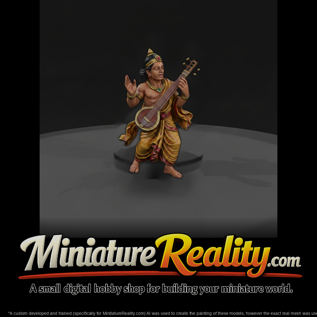 Myth 0436 Mythology Gandharva Musician Miniature F
