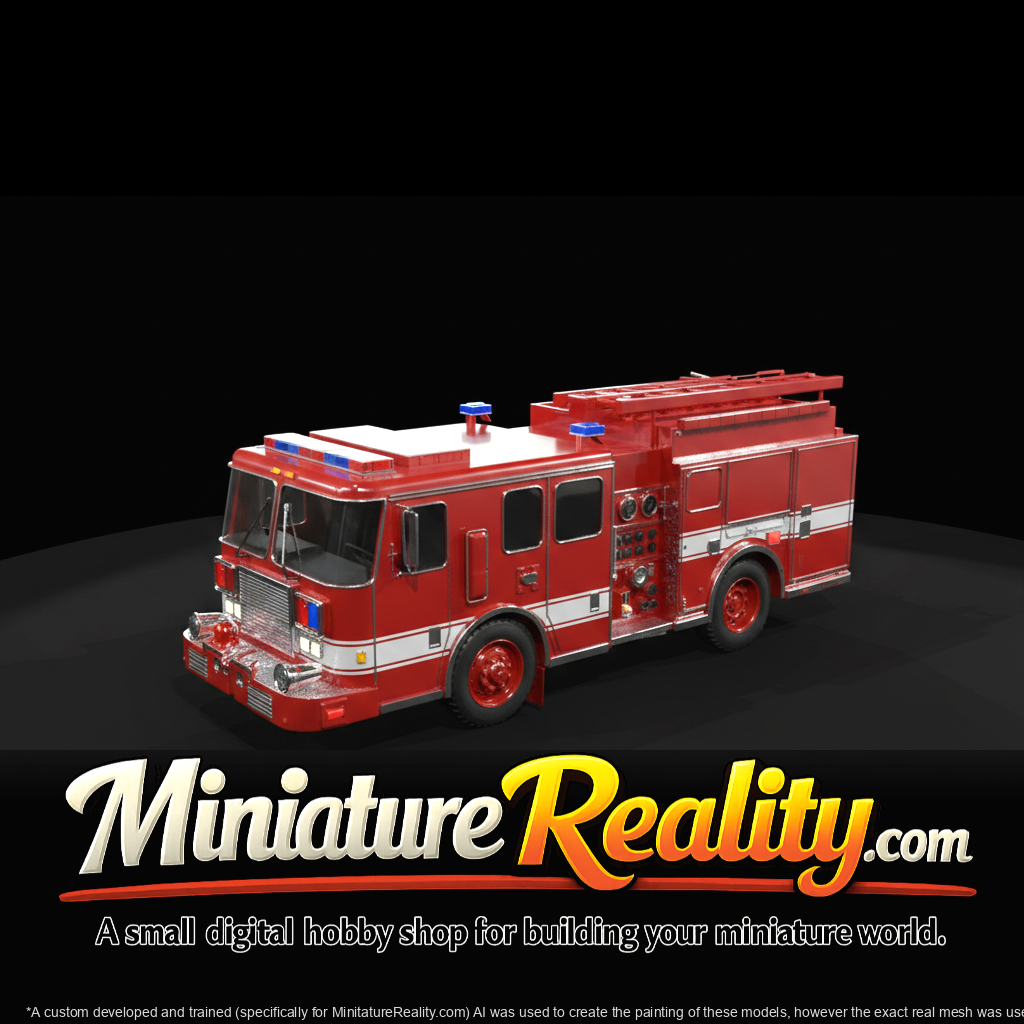 2014 Seagrave Marauder II Fire Truck miniature, three-quarter view