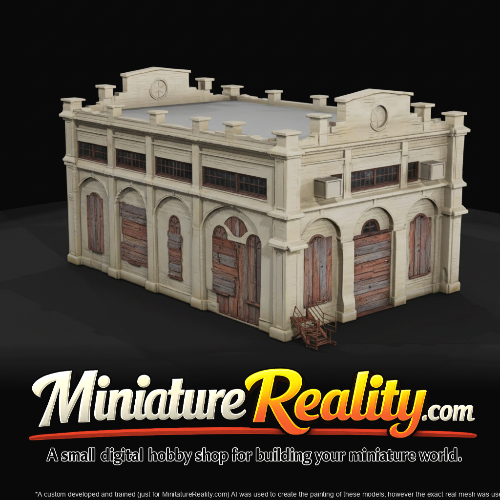 Boarded-Up Two-Story Brick Warehouse