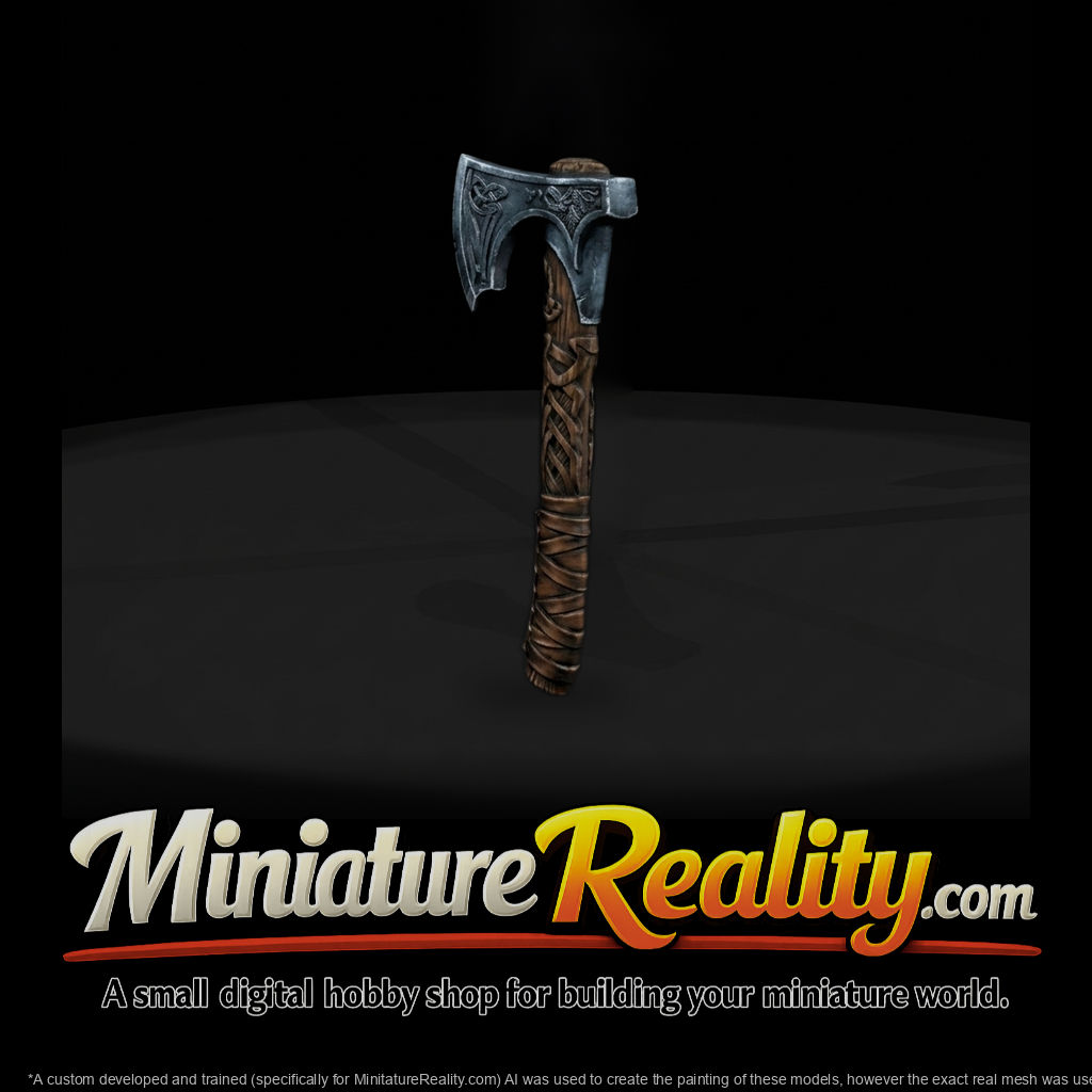 Stylized Celtic Viking Battle Axe