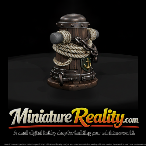 Dockside Mooring Bollard with Rope