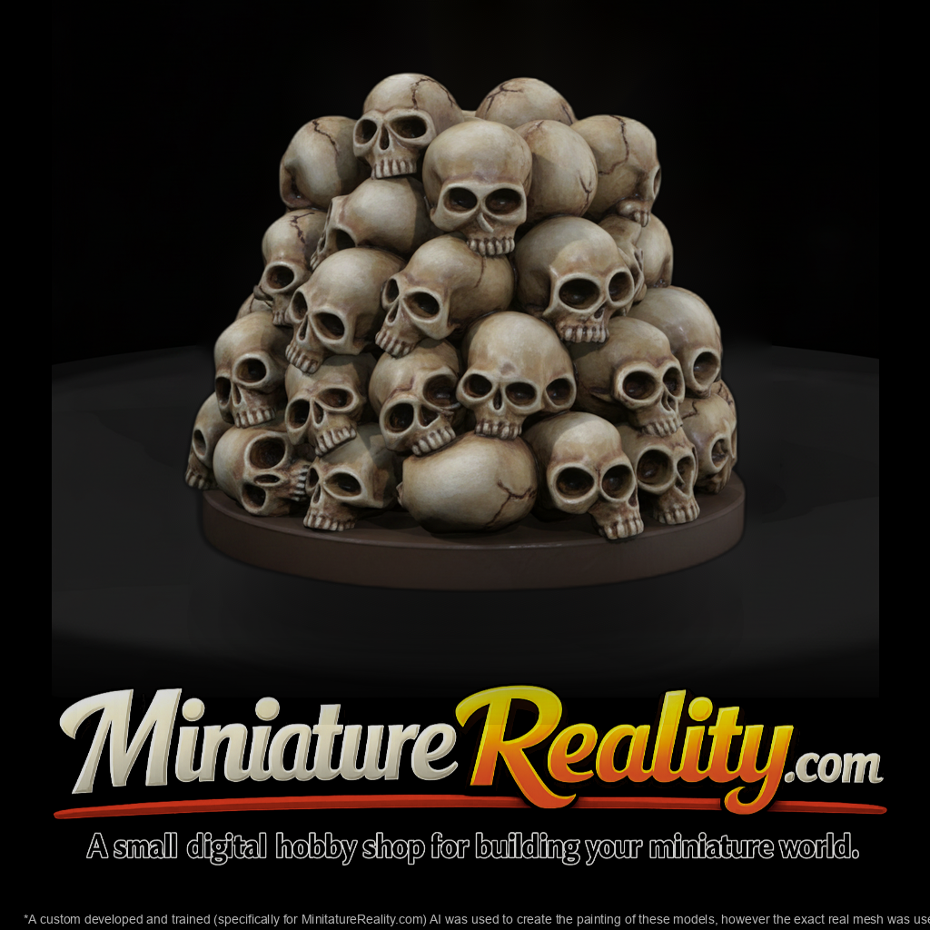 Stylized Human Skull Pile 3D Model Rru6Bbqw