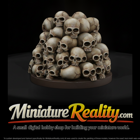 Stylized Human Skull Pile 3D Model Rru6Bbqw
