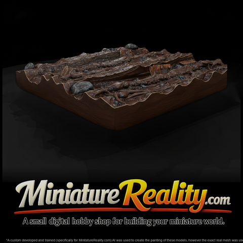 Realistic Mud Trench Wargame Diorama Base 8Bwwapor