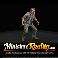 Zombie with Crowbar miniature, three-quarter view — thumbnail 3