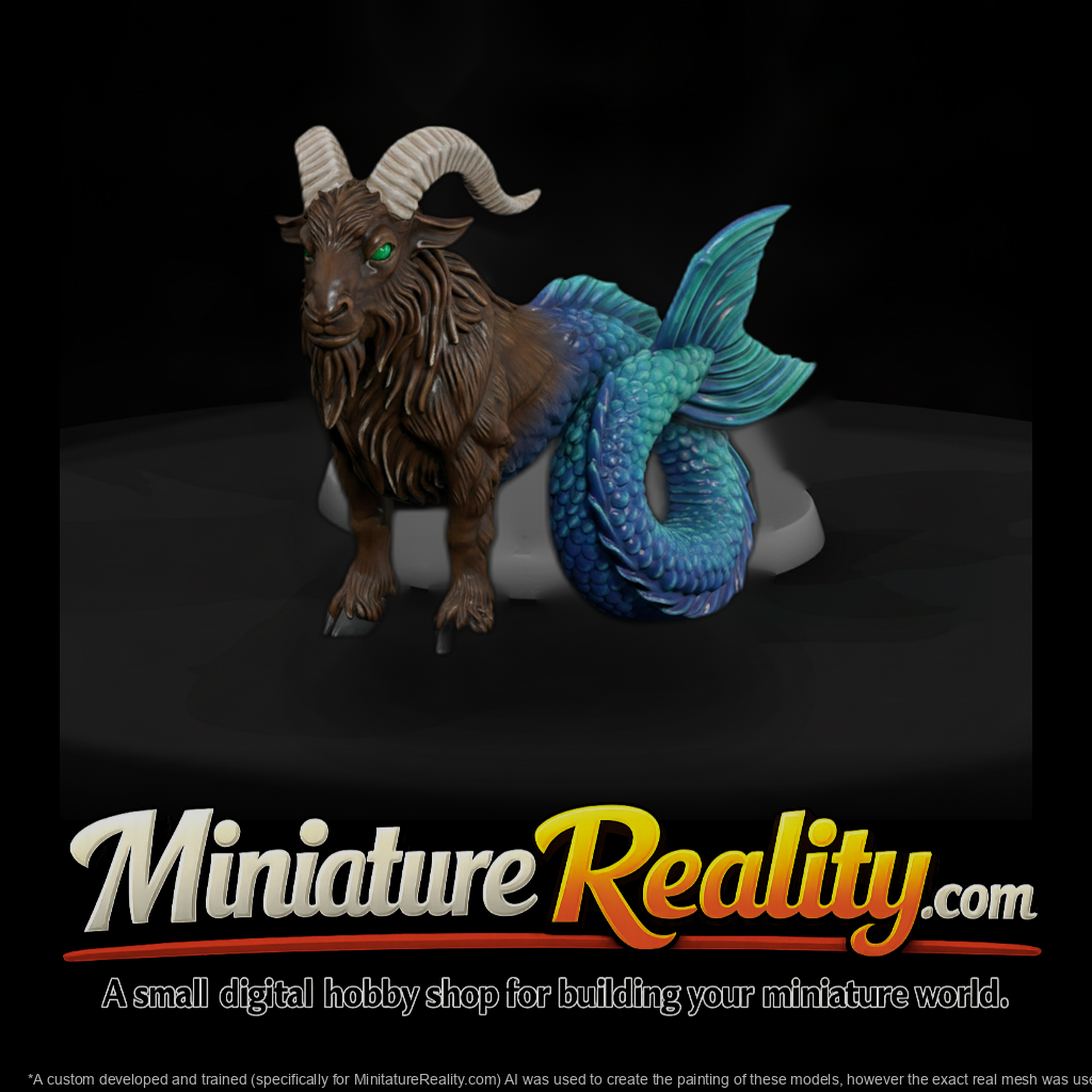 Realistic Resin Capricorn Sea Goat Miniature 79Qbo