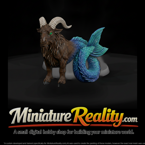 Realistic Resin Capricorn Sea Goat Miniature 79Qbo