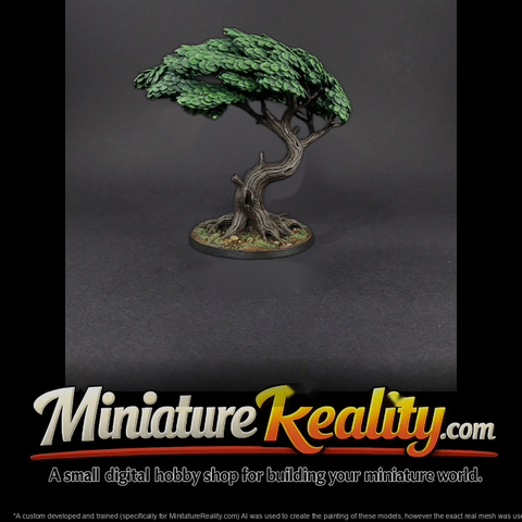Stylized Fantasy Tree on Scenic Base