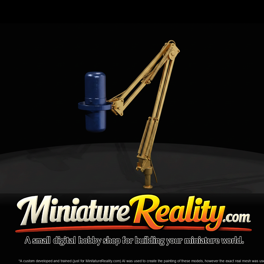 Adjustable Boom Microphone Stand miniature, three-quarter view