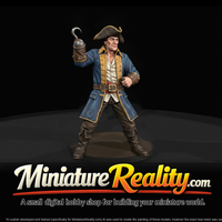 Gideon Hook Marlowe - Pirate Captain miniature, three-quarter view — thumbnail 3