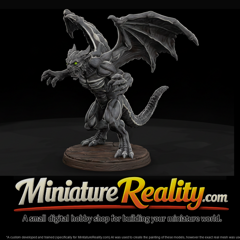 Winged Stone Gargoyle