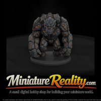 Rune Carved Colossus Beast miniature, three-quarter view — thumbnail 1