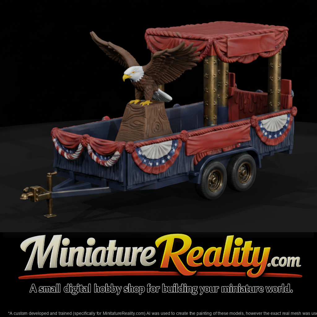 Patriotic Eagle Parade Float Trailer
