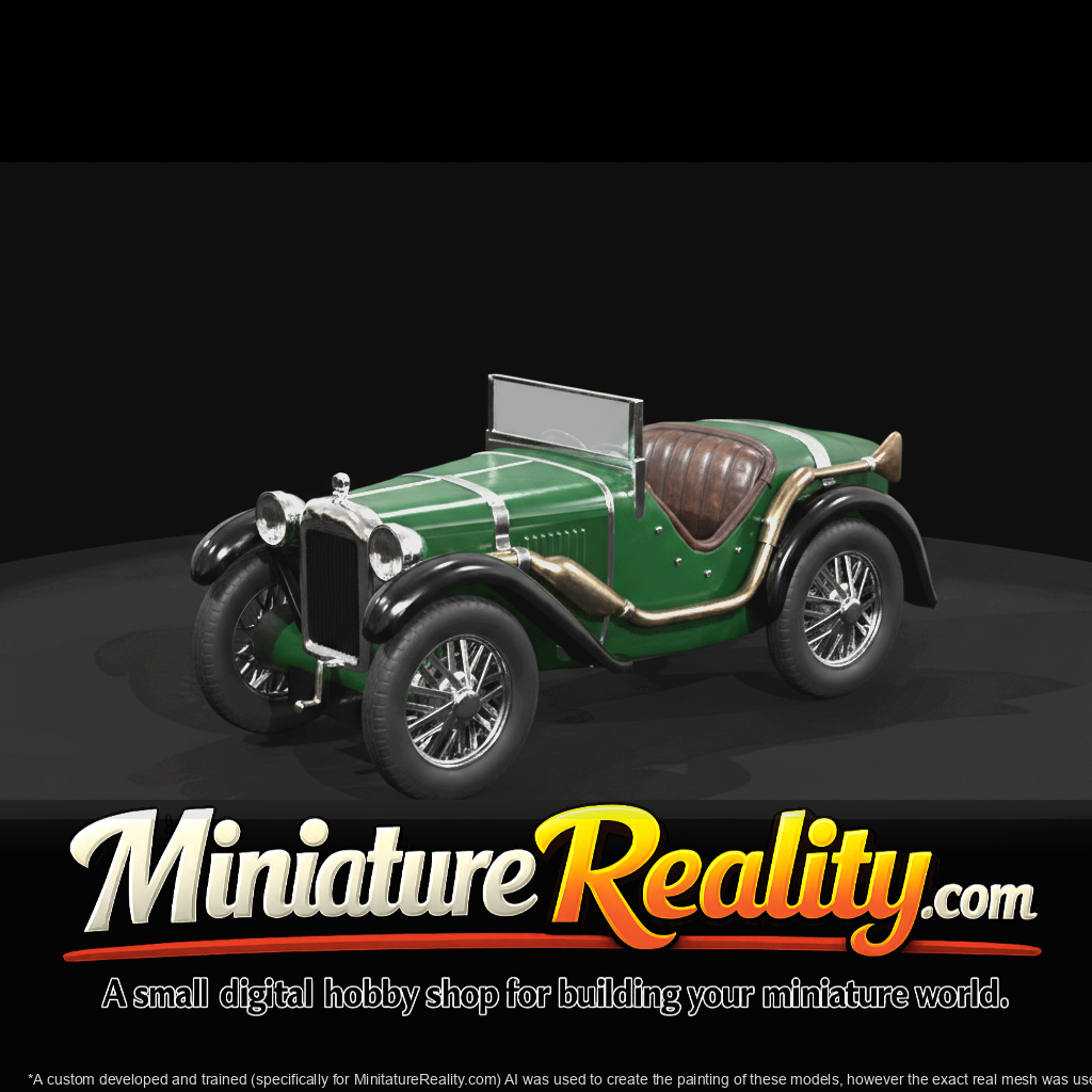 1910 Austen Two-Seater miniature, three-quarter view