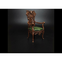 Art Nouveau Carved Armchair miniature, three-quarter view — thumbnail 2