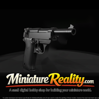 Walther P38 Pistol miniature, three-quarter view — thumbnail 3