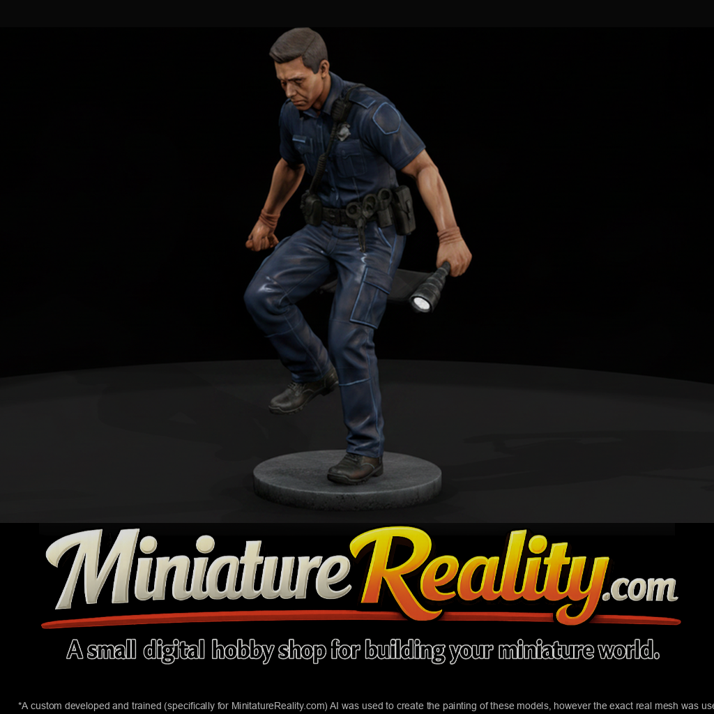 Patrol Officer with Flashlight