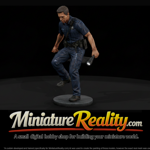 Patrol Officer with Flashlight