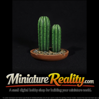 Minimalist Potted Cactus miniature, three-quarter view — thumbnail 2