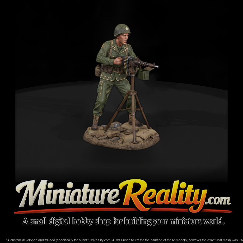 Ww2H 064 United States Marine Machine Gunner
