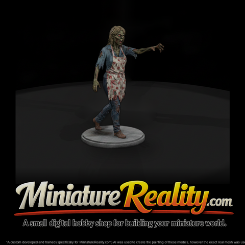 Shambling Zombie in Floral Apron