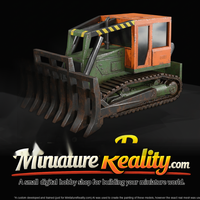 Caterpillar D6E Bulldozer miniature, three-quarter view — thumbnail 3