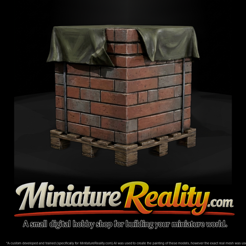 Concrete Brick Pallet Stack