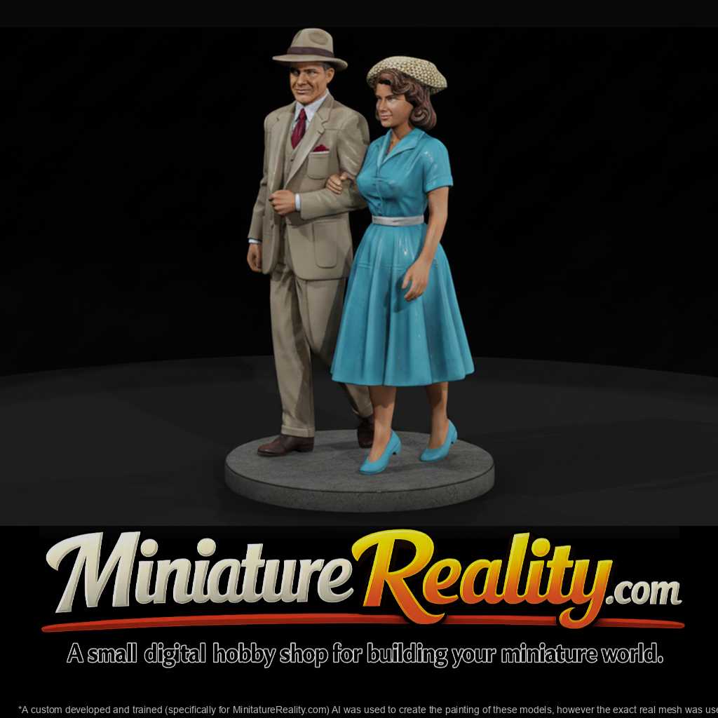1950s Couple Walking Arm in Arm