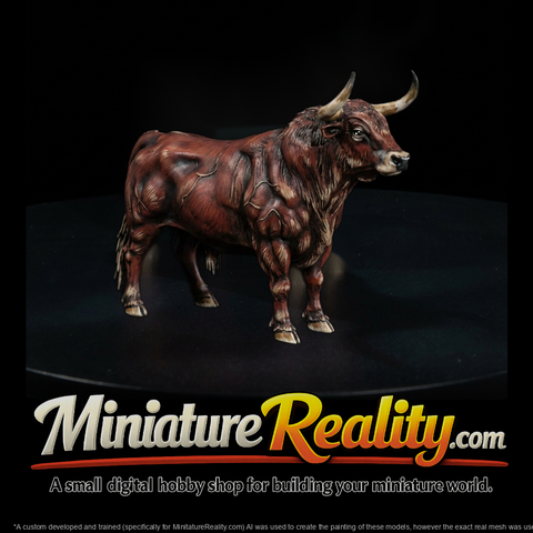Stylized Bull Sculpture