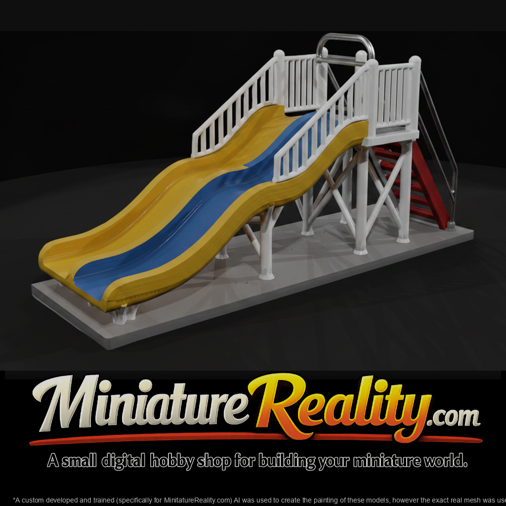 Playground Wide Wave Slide with Steps
