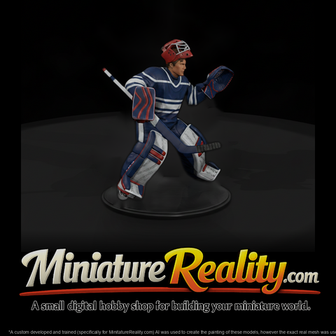 Ice Hockey Goalie in Ready Stance