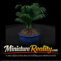 Potted Palm Plant miniature, three-quarter view — thumbnail 2