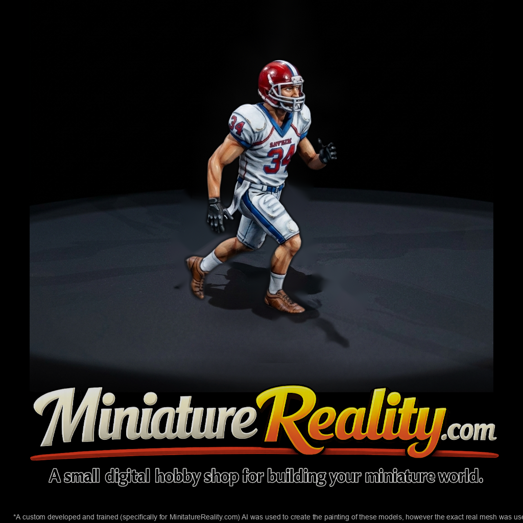 Running American Football Player