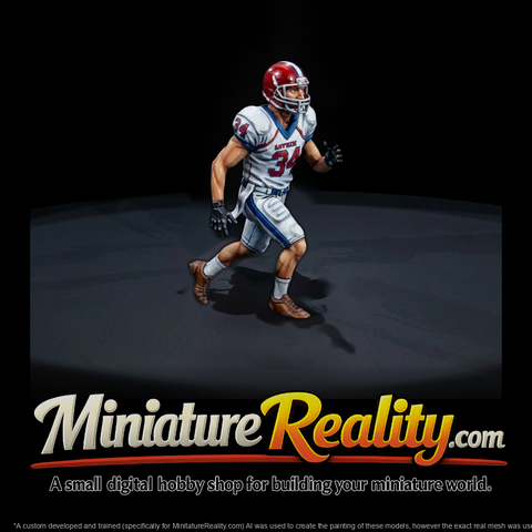 Running American Football Player