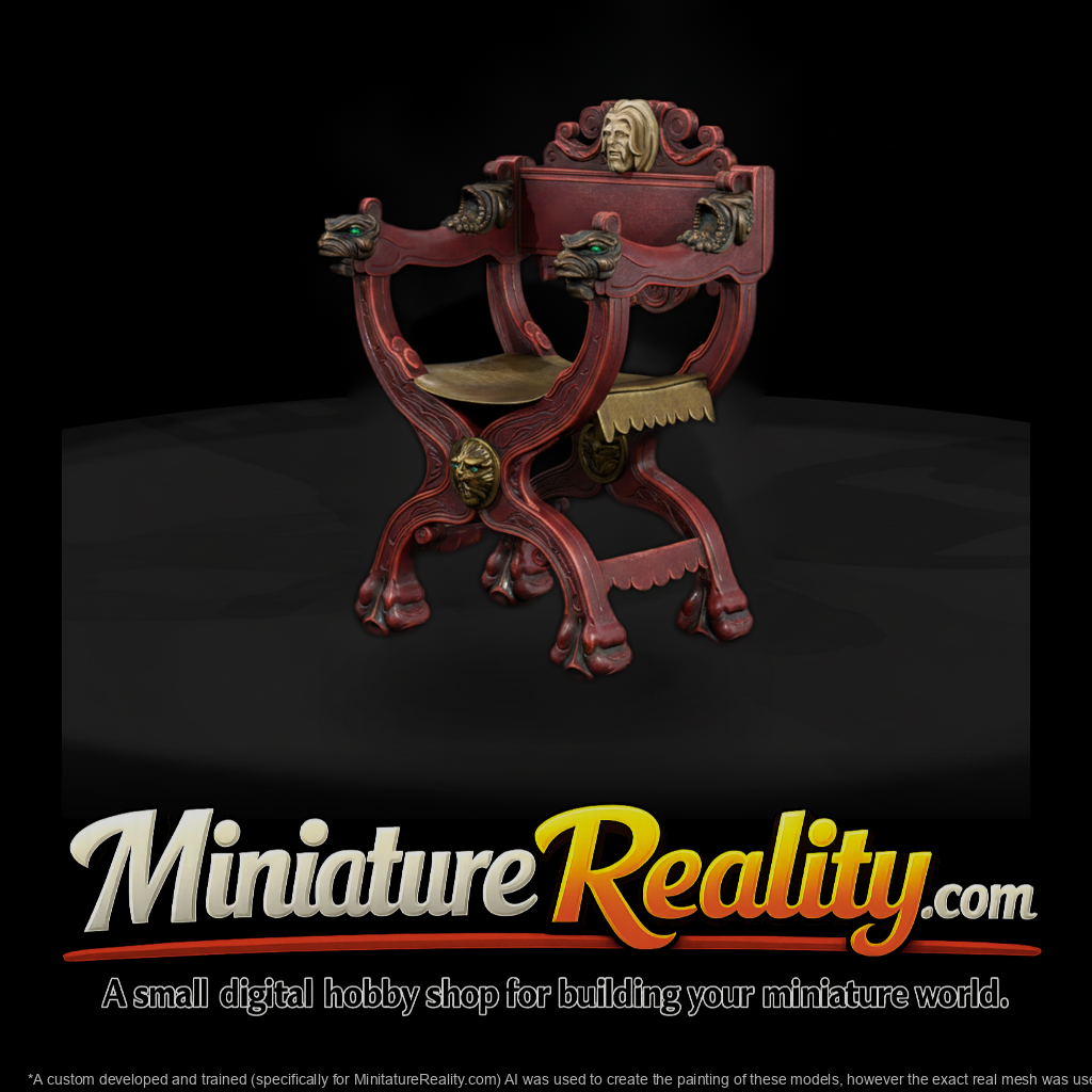 Ornate Gothic Throne Chair