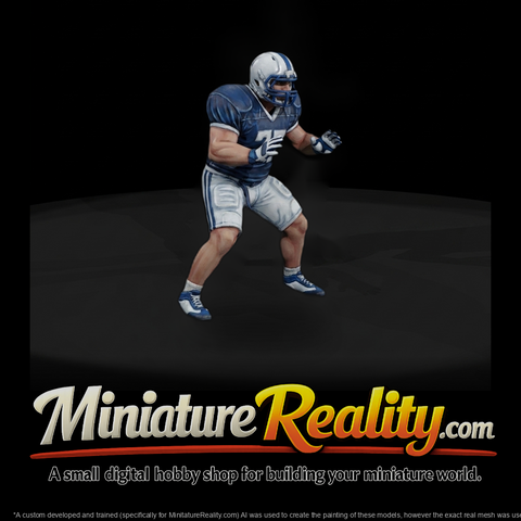 American Football Player, Defensive Stance
