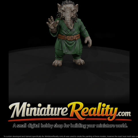 Mythology Baku Figure, three-quarter view