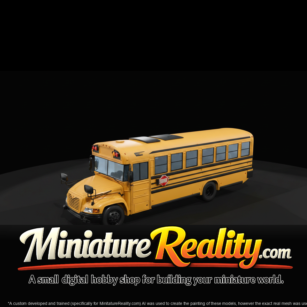 2015 Blue Bird Vision School Bus L3 miniature, three-quarter view