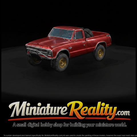3D Model Vintage Chevrolet Off Road Pickup Truck J