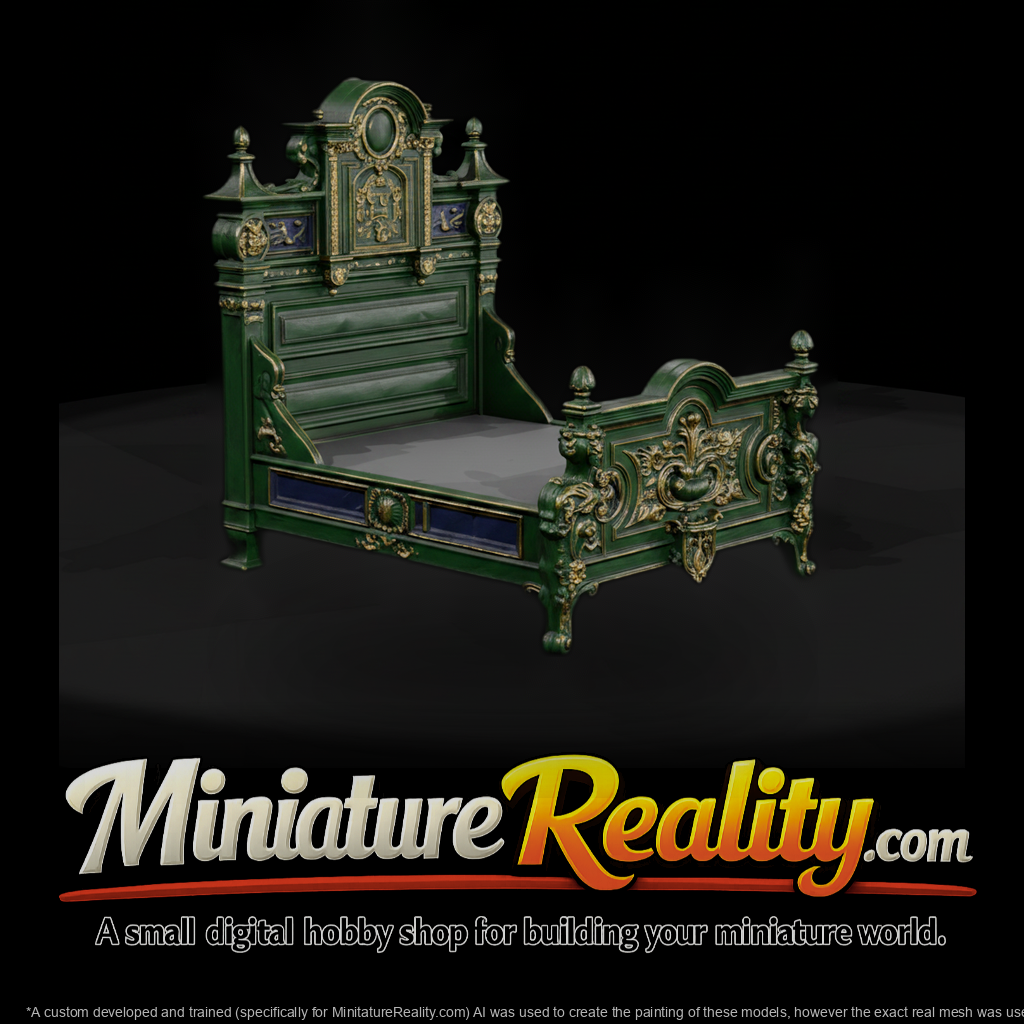 Ornate Carved Bed