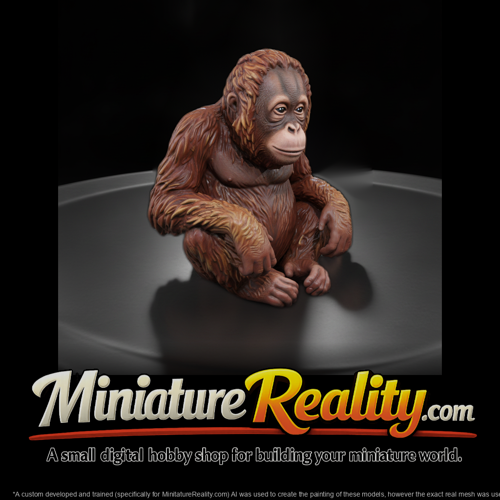 Young Orangutan Sitting