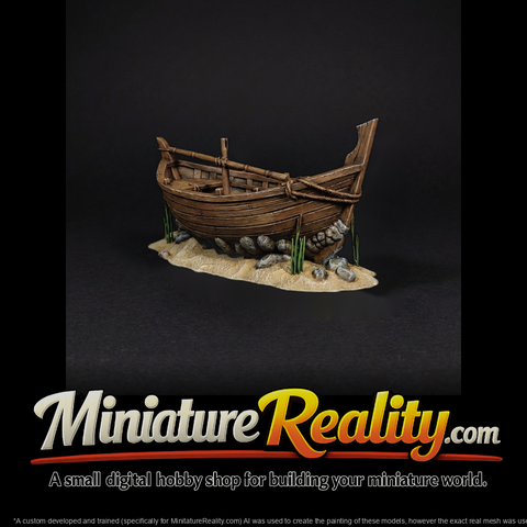 beached-wooden-rowboat-with-shore-diorama-base-ho-1-87-compatible-794833