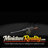 M2 Browning .50 Cal Machine Gun miniature, three-quarter view — thumbnail 3