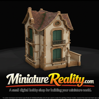 Ornate Art Nouveau Townhouse - Facade miniature, three-quarter view — thumbnail 3